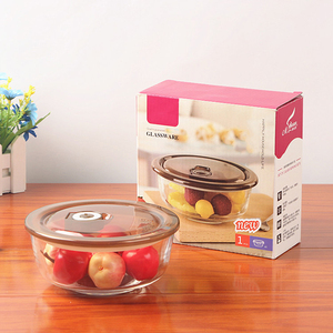 Soporte de <span class=keywords><strong>regalo</strong></span> promocional Embalaje único personalizado 300ML Fiambrera Contenedor de vidrio con tapas herméticas Juego de tazones - Product Image 5