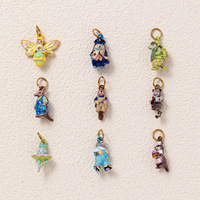 Pendentif professionnel stéréoscopique YML&3D en acier inoxydable avec peinture PVD, motifs animaux (elfe, papillon, fourmi, hérisson), breloque accessoire DIY