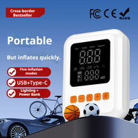 Écran LCD monté sur voiture, rechargeable électriquement, 80W, ABS, éclairage LED multifonctionnel sans fil, portable, débit de 60L/min, pour pneus