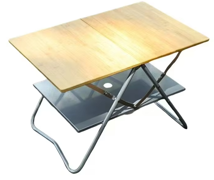 Desktop in bambù + piastra in alluminio