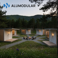 Casa Modular de Aluminio, Villa Prefabricada para Glamping Resort, Totalmente Amueblada, Suministro Directo de Fábrica