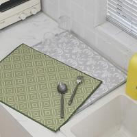 Tapis de table en microfibre personnalisés tampons de séchage étanches à l'huile tapis de cuisine haut de gamme imprimés de luxe