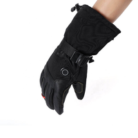 Gants chauffants unisexes en peau de chèvre, imperméables, compatibles écran tactile, antidérapants, avec sangle de poignet réglable, coupe-vent, rechargeables