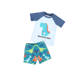 Top Quality Children 3 Piece <strong>Swim</strong> <strong>Set</strong> <strong>Boys</strong> Girls Wet Suit Sun Block Short Sleeve Kids Diving Suit Split Spring Bathing Swimsuit - Product Image 1