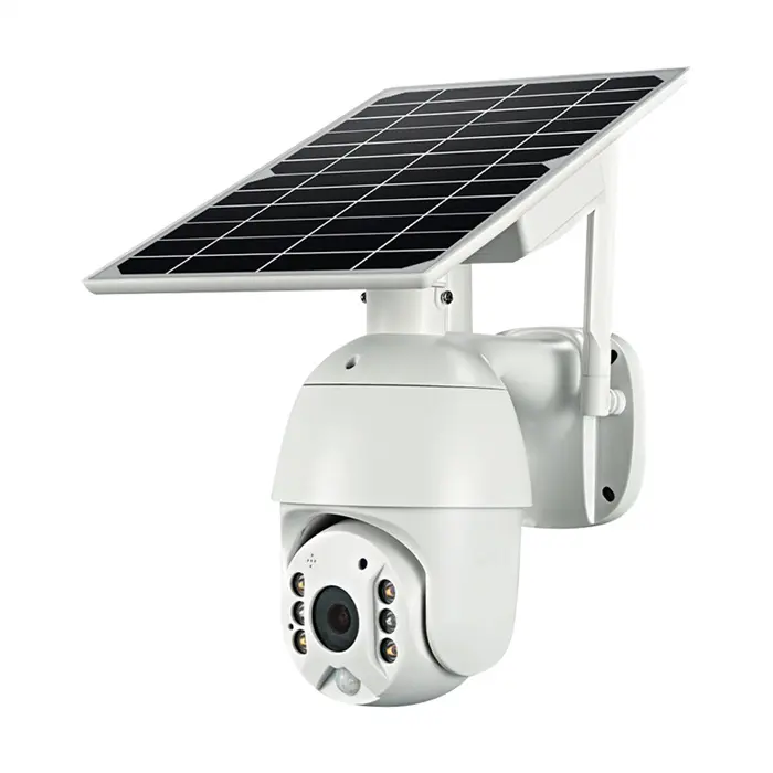 4G 4MP Pixel Smart Solar Camera Outdoor Alert Smart PTZ Waterproof Camera With Solar Panel