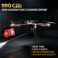 Drone de lavage industriel haute efficacité pour le nettoyage des surfaces extérieures des grands entrepôts