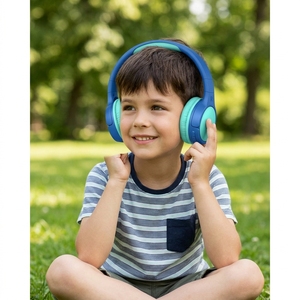 Cuffie Wireless/Cablate per Bambini con Imbottitura Super Morbida e Fascia Senza Pressione, Leggere, per Lunghi Viaggi in Auto e <span class=keywords><strong>Lezioni</strong></span> <span class=keywords><strong>Online</strong></span>, Rosse - Product Image 5