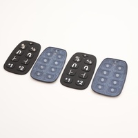 Teclado de Silicona Personalizado OEM con Símbolos de Función Impresos para Ensamblaje de Control Remoto Inalámbrico