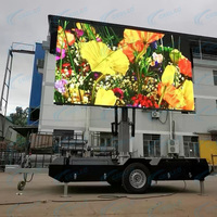 Pantalla LED para Exteriores de Alta Definición P5, Cartel Digital Motorizado, Pantalla LED Móvil Comercial para Remolque