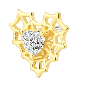 Piercing Stories Classic 14K Oro amarillo sólido Sin rosca Top Acero inoxidable Pin Whit Opal Body Piercing Jewelry - Product Image 6