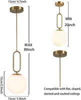 Luminaire suspendu à piles, lustre LED rechargeable avec télécommande, 9 couleurs, lumière de plafond sans fil à intensité variable