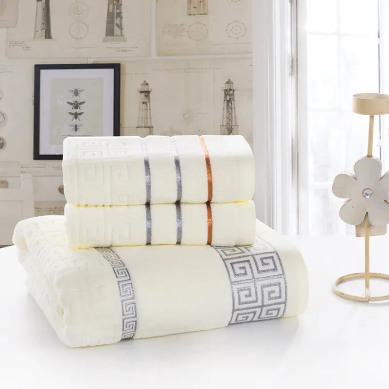 white terry bath towels supplier water pattern pure combed 70x140 sheets luxury wholesale 100% cotton bath towels
