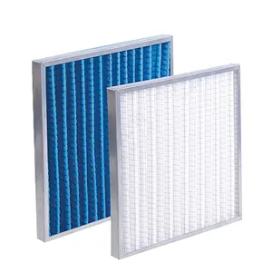 Galvanized frame primary filter G4 aluminum frame plate folding air filter central air conditioning unit filter screen