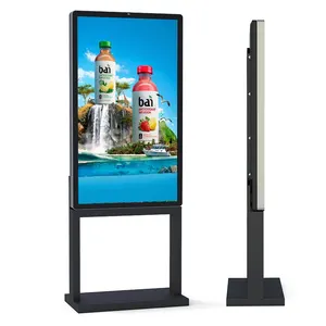 43 55 polegadas android ik10 vidro temperado ip67 ao ar livre digital menu tela placa