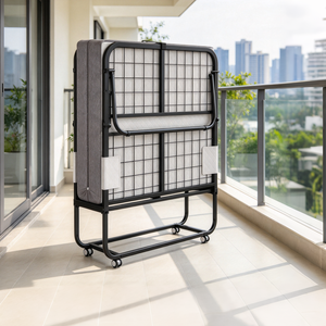 Klappbares Zusatzbett mit Matratze in Kompressionsverpackung, Robuster Metallrahmen, Hotelzusatzbett zum Fabrikpreis vom Lieferanten - Product Image 1