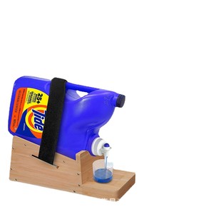 Étagère de rangement en bois pour lessive avec distributeur intégré pour savon liquide Tide, design gain de place - Product Image 2