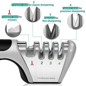 เครื่องลับมีดมืออาชีพแบบขายส่ง 4 in 1 ชุดลับคมเซรามิกและเหล็กแบบแมนนวล - Product Image 6