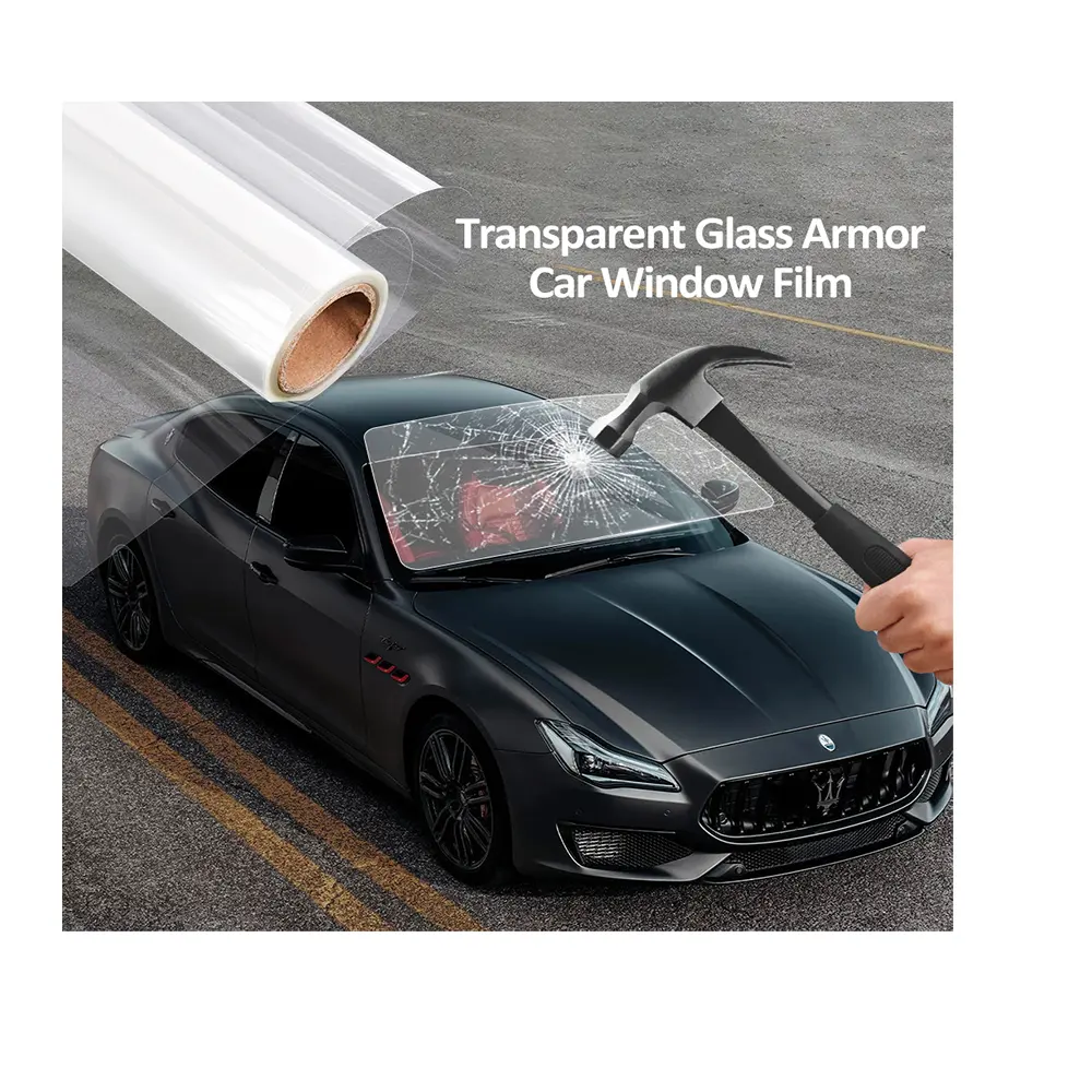 Nổ đạn bằng chứng bọc thép kính chắn gió bảo vệ xe cửa sổ phim an toàn cửa sổ phim cửa sổ phim
