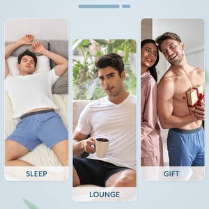 <span class=keywords><strong>Slip</strong></span> Boxer da <span class=keywords><strong>Uomo</strong></span> in Morbida Viscosa di Bambù Lavorata a Maglia, Comodi per il Relax e il Sonno, con Logo in Vita, Intimo all'Ingrosso - Product Image 3