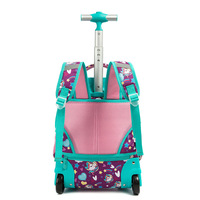 Sac à dos scolaire à roulettes pour enfants de dessin animé personnalisé sac à lunch de grande capacité sac à crayons ensemble de trois pièces