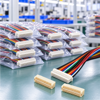 Câble de connexion fil-circuit imprimé double rangée personnalisé, faisceau de câbles multi-contacts pour PCB, OEM