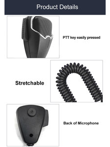 Microphone CB Cobra MIC-QX25 pour voiture, talkie-walkie aérien, micro-casque PTT portable 4 broches L828 - Product Image 3
