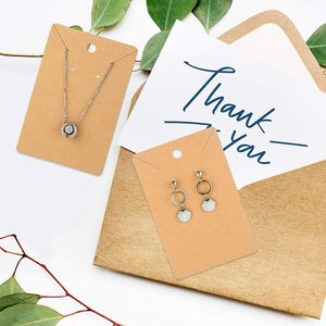 Cartes de présentation de bijoux en papier kraft découpées sur mesure avec logo imprimé pour boucles d'oreilles, colliers, bracelets et bandeaux - Product Image 6