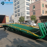 Rampe de quai mobile hydraulique 10-12 tonnes, rampe de chantier à hauteur réglable pour le chargement et le déchargement de conteneurs, camions et chariots élévateurs, certifiée CE