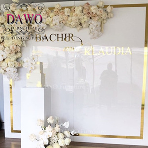 High Quality Acrylic Vintage Wedding <strong>Gold</strong> <strong>Backdrop</strong> - Product Image 5