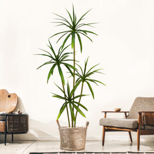 Árboles artificiales de 6 pies, árbol falso, 4 troncos, plantas de <span class=keywords><strong>agave</strong></span>, planta alta, planta falsa <span class=keywords><strong>con</strong></span> maceta de plástico para decoración del hogar, decoración de oficina - Product Image 3