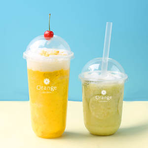 Tasse à thé vert Treausre MY avec impression personnalisée du logo Tasse à thé à bulles 16 oz 24 oz Smoothies au jus de café Tasse à boba en forme d'UV Tasse en plastique pp avec couvercle - Product Image 4