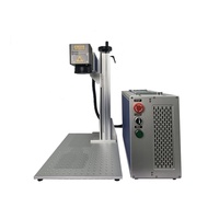 Máquina de Corte Láser de Fibra Portátil de 60W, Refrigerada por Aire, para Grabado en Cuero, Metal, Madera y Goma, con Soporte para DXF/DST
