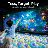 Système de jeu interactif de projection murale avec balles pour enfants, aire de jeux intérieure