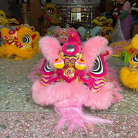 Tête de costume de danse du lion chinois Shengchi en laine pelucheuse pour adultes, idéale pour les spectacles, festivals traditionnels et le Nouvel An chinois