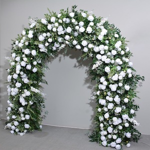 Modern Minimalist green U Shaped <b>Flower</b> Arch Wedding Silk <b>Artificial</b> <b>Flower</b> Arch Decoration Backdrop - Product Image 2