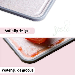 Tabla de cortar de plástico antideslizante de doble cara de grado alimenticio para frutas y verduras ecológicas para Cocina - Product Image 4