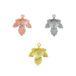 Nieuwe Aankomst Diy Accessoires Sieraden Maken Rvs Gold Maple Leaf Ketting Hanger Charme Sieraden Component Accessoires