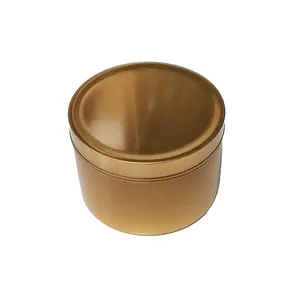 Kaars Blikken Lege Geurkaars Gouden Tin Bier Scented Gel Kaars Metalen Doos