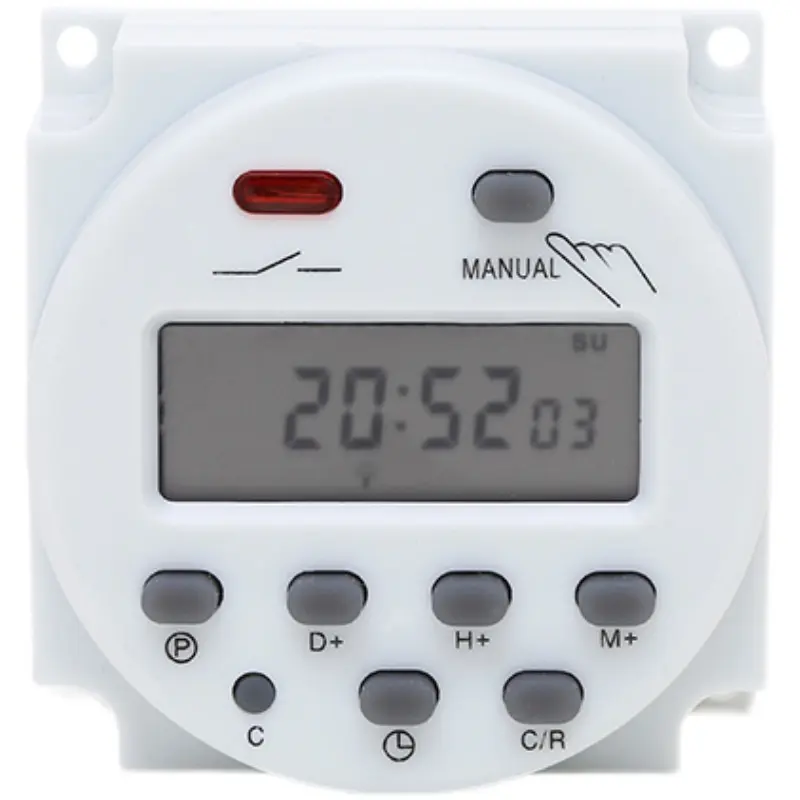 12V 24V 110V 240V Digital LCD Timer Switch Programmable Time Alarm Clock Switch CN101A