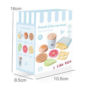 Ensemble de jouets de simulation de cuisine pour enfants, en bois, avec fruits, légumes et hamburgers, pour jeux de rôle - Product Image 6