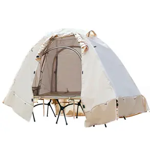 خيمة تخييم خارجية على الأرض خيمة فردية بمظلة مزدوجة ضد التآكل وقابلة للطي من الألومنيوم