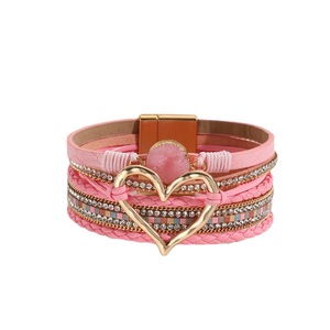 Wrap <b>Bracelets</b> Women's PU <b>Leather</b> Heart Shape Gold Plated Bohemia Style Fashion String <b>Bracelets</b> Gift Jewelry - Product Image 5