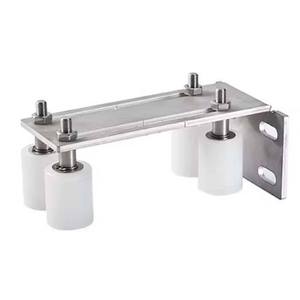 Poulie de rail coulissant moderne en acier inoxydable à double roue, type HUV, avec roulement à gorge, durable, 3 mm, pour accessoires de porte coulissante push-pull - Product Image 3