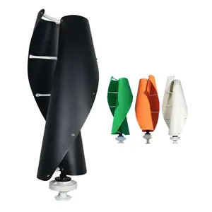 Turbina aerogeneradora pequeña, sistema de energía eólica de 400w, para uso doméstico, montada en el techo, tipo espiral, eje vertical, con controlador MPPT e inversor - Product Image 5