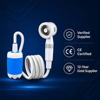 Portable Camping en plein air pommeau de douche électrique ensemble USB charge Durable ABS plastique Chrome robinets thermostatiques étanche à l'eau