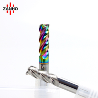 Fraise à queue ZANHO à 3 cannelures en carbure revêtu DLC pour aluminium - Fraise plate CNC haute vitesse en pouces pour routeur
