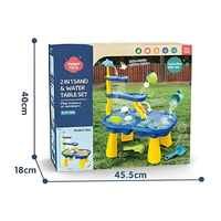 Nouveau été jouets de plein air 2 IN1 Table d'eau pour garçons filles eau et sable activité jeu sensoriel ensemble 2 niveaux douches de pluie Table à eau