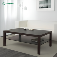Table basse double couche minimaliste de style nordique pour petits appartements, mobilier moderne pour salon