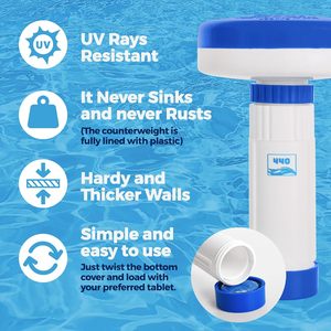 Mini dispensador de flotador Premium 440 para Spa, bañera de hidromasaje, piscinas pequeñas, tabletas de bromo de <span class=keywords><strong>cloro</strong></span> de 1 pulgada, Control de flujo ajustable de 0 a 13 - Product Image 6