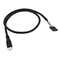 50CM USB 2,0 Micro 5 pines/Mini 5 pines tipo-c macho USB hembra a 9 pines hembra 2,54 USB Header PCB placa base Cable